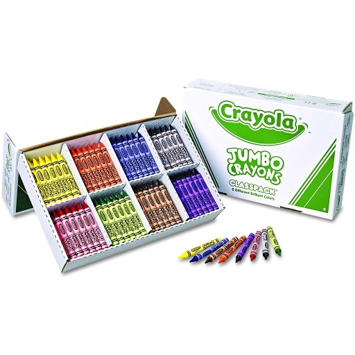 [528389 BIN] 200ct 8 Color Jumbo Crayola Crayon Classpack