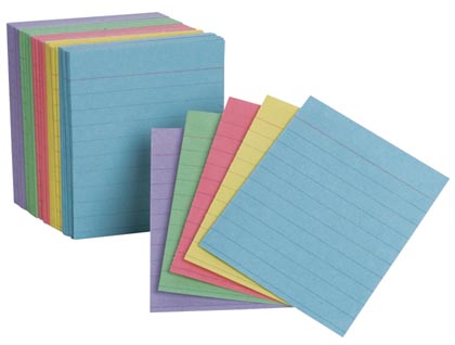 [10010 ESS] 200ct Ruled Assorted Color Mini Index Cards