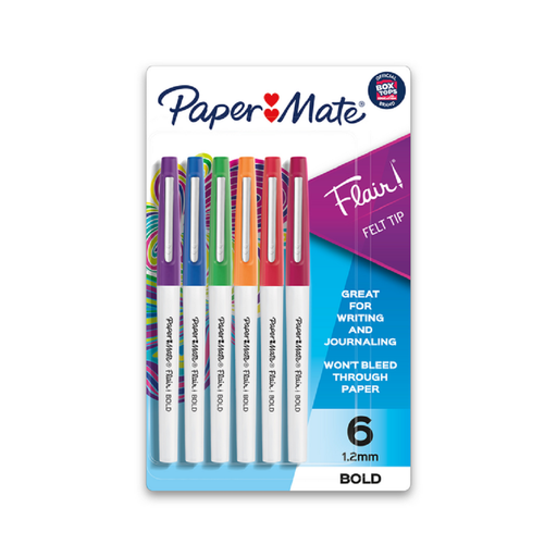 [2125411 SAN] 6ct Paper Mate Medium Flair Bold Colors Pens