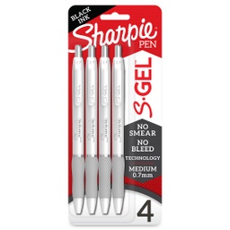 [2126207 SAN] 4ct Sharpie S-Gel White Fashion Barrel .7mm Pens