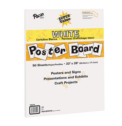 [76510 PAC] 22x28 Super Value Poster Board 50ct Pack