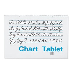 [74520 PAC] 24x16 Unruled Cursive Cover Chart Tablet