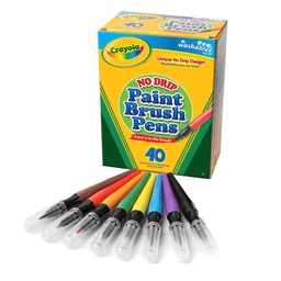 [546203 BIN] 40ct No-Drip Washable Paint Brush Pens - 8 Colors