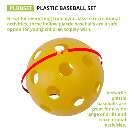 [PLBBSET CHS] 6ct Plastic Baseballs