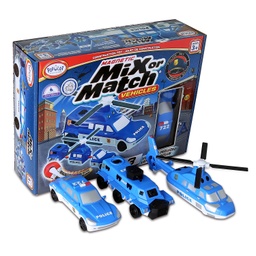 [60316 POP] Popular® Playthings Magnetic Mix or Match® Police Vehicles