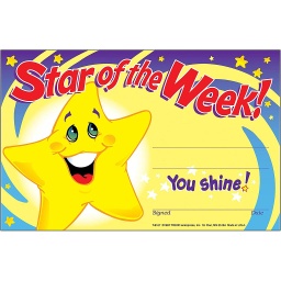 [8107 T] 30ct Star of the Week Recognition Awards