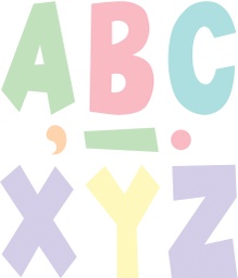 [70105 TCR] 120ct Pastel Pop 7&quot; Fun Font Letters