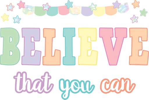 [8412 TCR] Pastel Pop Believe That You Can Bulletin Board Set