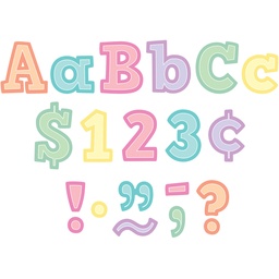 [8435 TCR] 230ct 4&quot; Pastel Pop Bold Block Letters Combo Pack