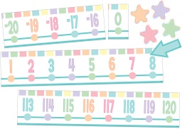 [8446 TCR] Pastel Pop Number Line Bulletin Board (-20 to +120)