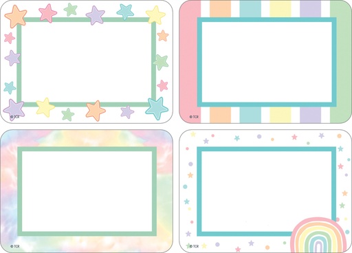 [8421 TCR] 36ct Pastel Pop Name Tags / Labels Multi-Pack