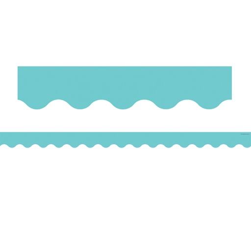 [8736 TCR] 35' Light Turquoise Scalloped Border Trim