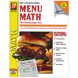 [102B REM] Menu Math: The Hamburger Hut Book, Multiplication &amp; Division