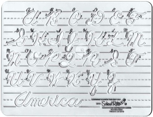 [3261 SR] Uppercase Cursive Handwriting Instruction Guide Template