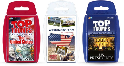 [003873 TPU] Red, White, & Blue - US States - US Presidents & Washington DC - 3-Game Bundle