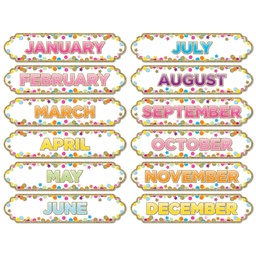 [19008 ASH] Confetti Months of the Year Magnetic Die-Cut Timesavers &amp; Labels