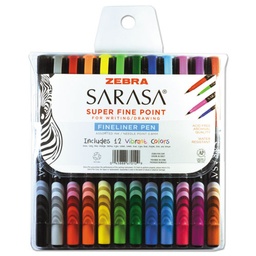 [67012 ZEB] 12ct Assorted Sarasa® Fineliner Pens