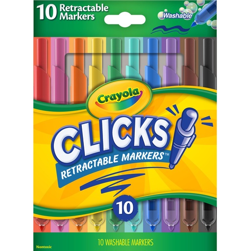 [588370 BIN] 10ct Crayola CLICKS Retractable Markers