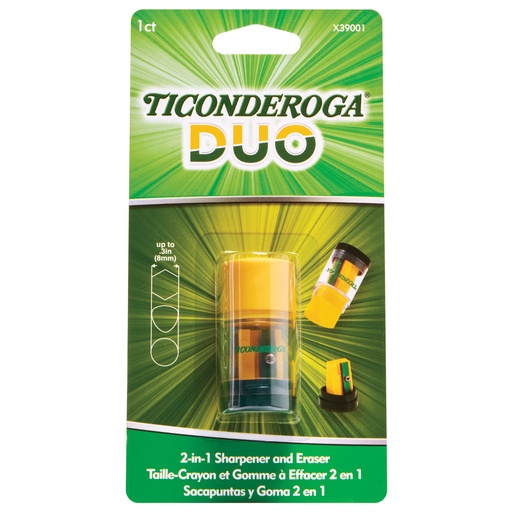 [39001 DIX] Dixon Ticonderoga DUO Sharpener-Eraser Combo Each