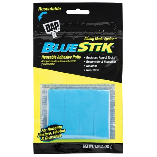 [01201 DAP] 1oz BlueStik™ Reusable Adhesive Putty