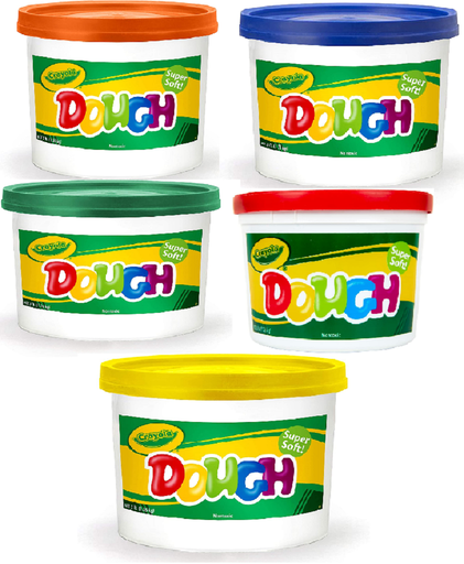 [570015060 BIN] 5 Color Set Crayola Dough 3lb Buckets