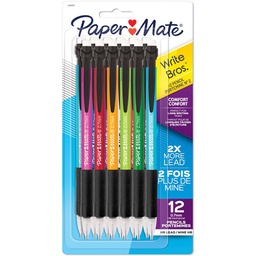 [2104216 SAN] 12ct Assorted 0.7mm Point Write Bros® Classic Mechanical Pencils