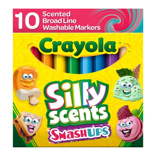 [588274 BIN] Silly Scents™ Smash Ups Broad Line Washable Scented Markers, 10 Count