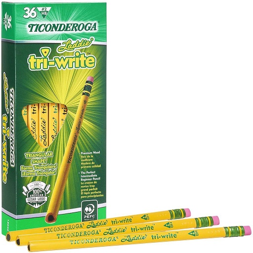 [13042 DIX] 36ct No2 Triwrite Laddie Pencils with Eraser