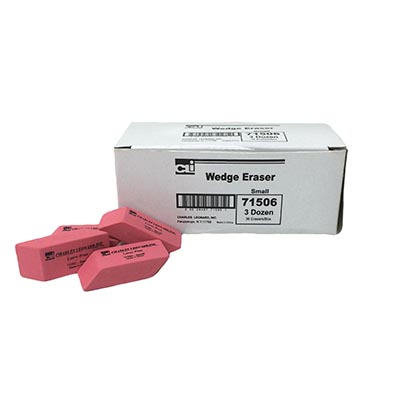 [71506 CLI] 36ct Small Pink Synthetic Wedge Erasers