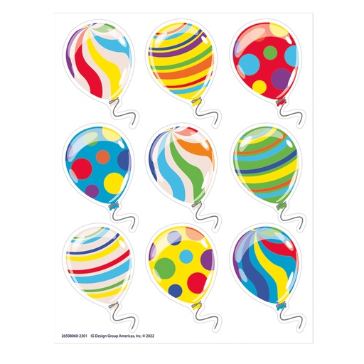 [650806 EU] Celebration Balloons Giant Stickers, Pack of 36