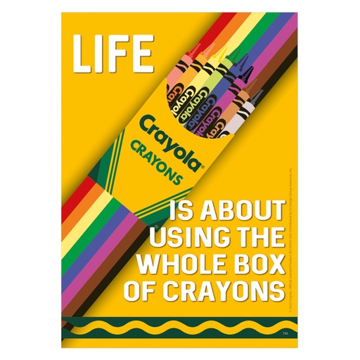 [837561 EU] Crayola® Use the Whole Box of Crayons Poster, 13" x 19"