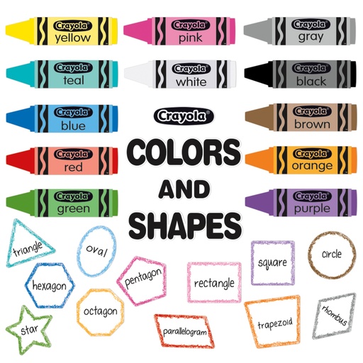 [847813 EU] Crayola® Colors & Shapes Bulletin Board Set