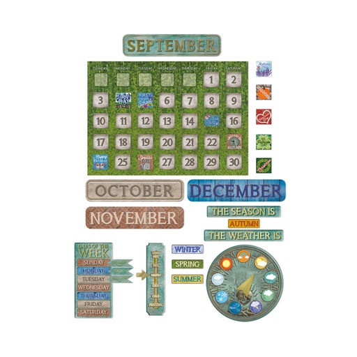 [847816 EU] Curiosity Garden Calendar Bulletin Board Set