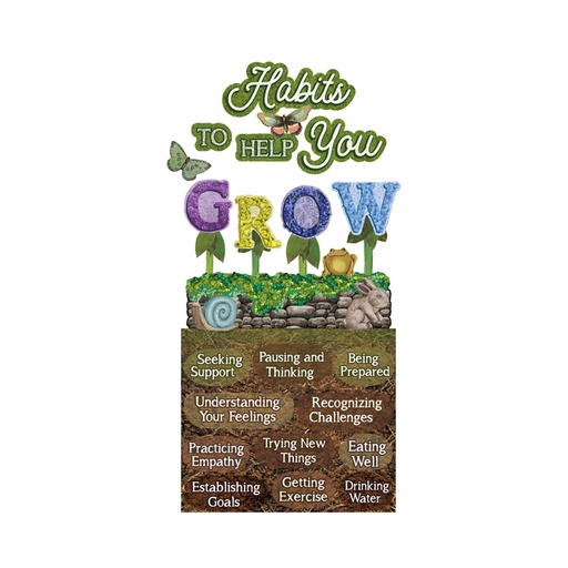 [847821 EU] Curiosity Garden Habits to Help You Grow Mini Bulletin Board Set