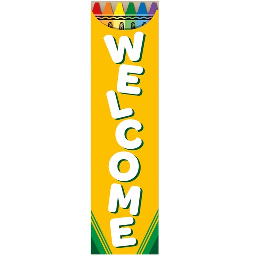 [849345 EU] Crayola® Welcome Vertical Banner
