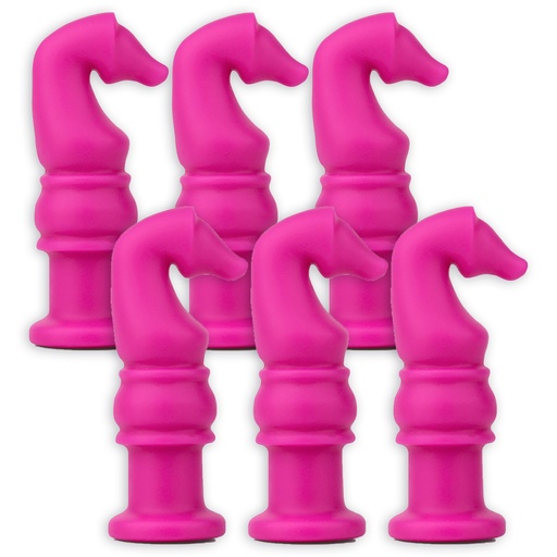 [431-6 TPG] Horse Silicone Chewable Pencil Topper, Pack of 6