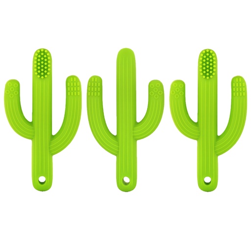 [437-3 TPG] Cactus Toothbrush Teether, Pack of 3
