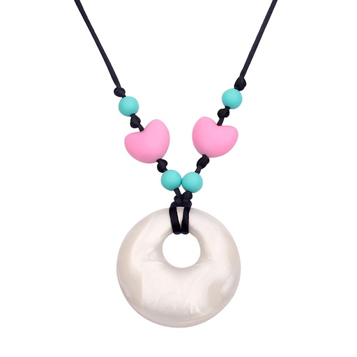 [440 TPG] Silicone Heart Style Teething Necklace