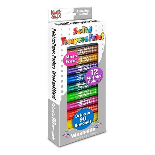 [614 TPG] Tempera Paint Metalix, 12 Colors