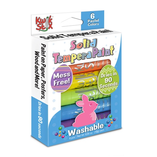 [679 TPG] Tempera Paint Sticks Easter Edition, 6 Pastel Colors