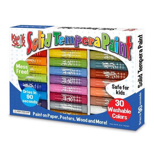 [681 TPG] Solid Tempera Paint, Art Set, 30 Colors