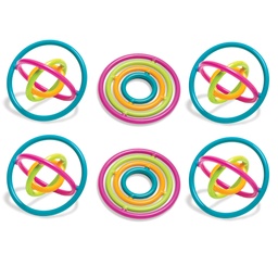 [8606 TPG] Gyrobi, Plastic Ring Fidget Toy, Pack of 6