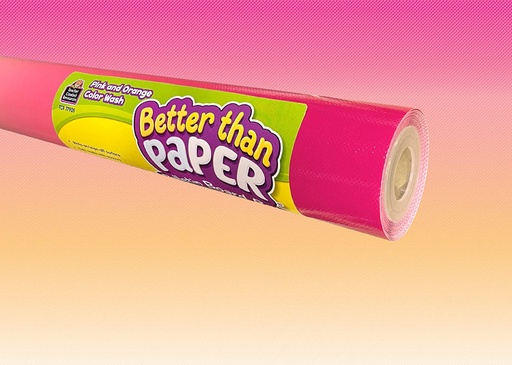 [32453 TCR] Better Than Paper Bulletin Board Roll, Pink and Orange Color Wash, 4-Pack