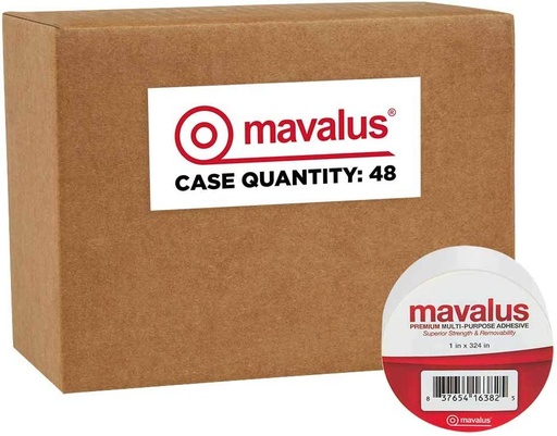 [100148 MAV] Mavalus Tape 1" X 9 YDS White - 48 Roll Case