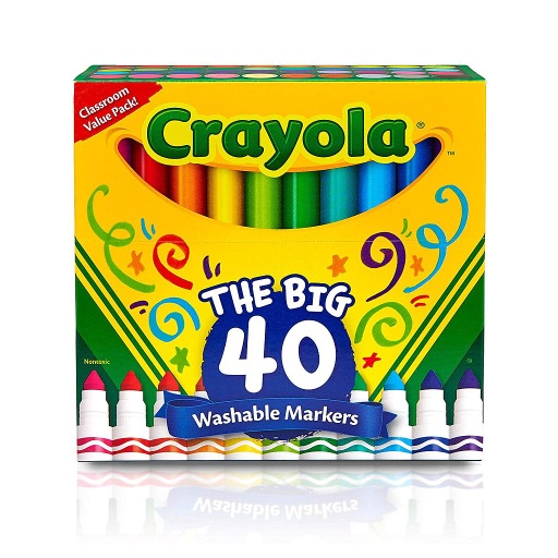 [587858 BIN] 40ct Crayola Ultra-Clean Washable Broad Line Markers