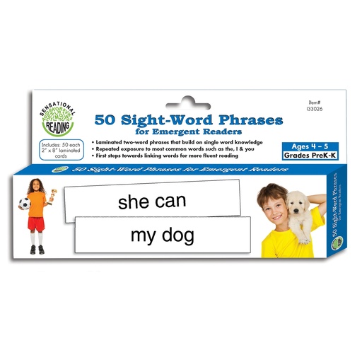 [133026 ELP] 50 Sight Word Phrases for Emergent Readers