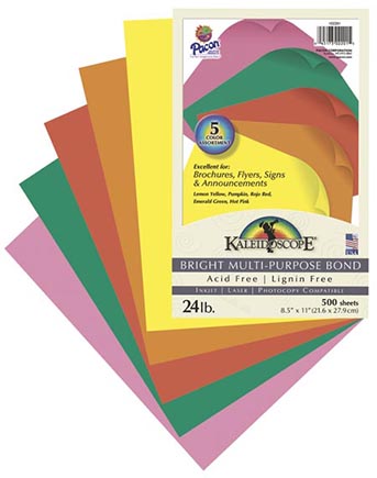 [102201 PAC] 500ct 8.5x11 Bright Assortment Multipurpose Paper