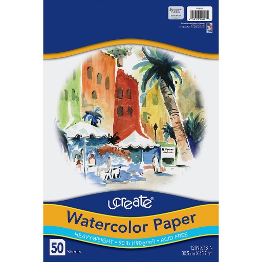 [4927 PAC] 50ct 12 x 18 90# Art1st Watercolor Paper