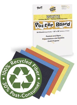 [76520 PAC] 50ct 5 Assorted Color Super Value Poster Board