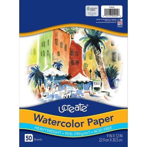 [4925 PAC] 50ct 9x12 90# Art1st Watercolor